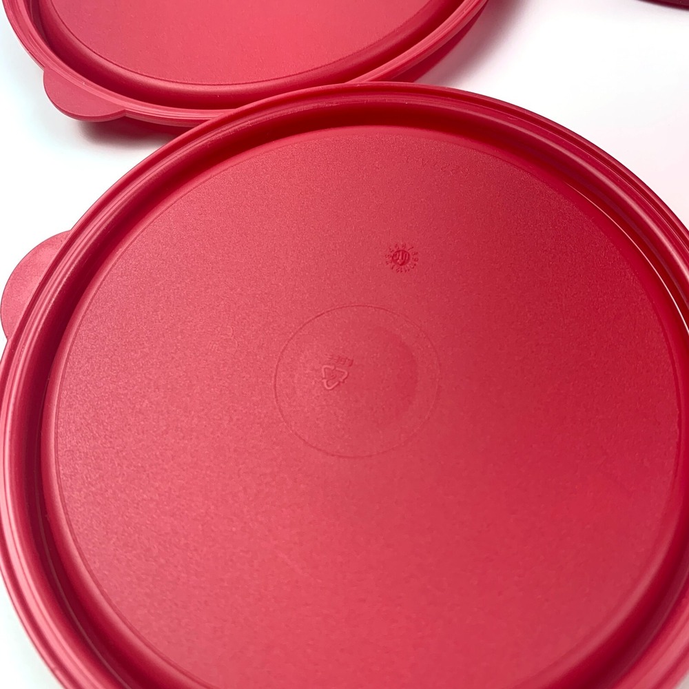 Tupperware Limited Edition Glitter Sparkle Red Canisters w/ Lids 2.5 Cups Lot 2 - Picture 13 of 15